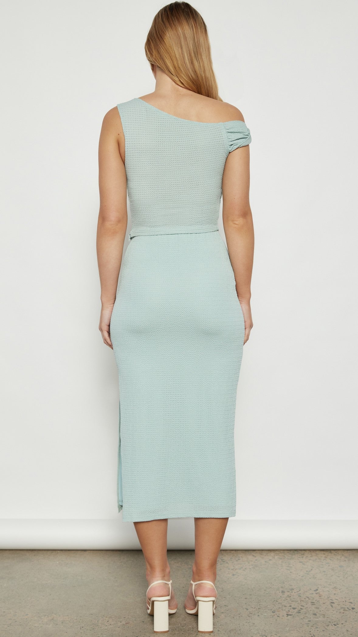 One-Shoulder Knit Top & Midi Skirt Set