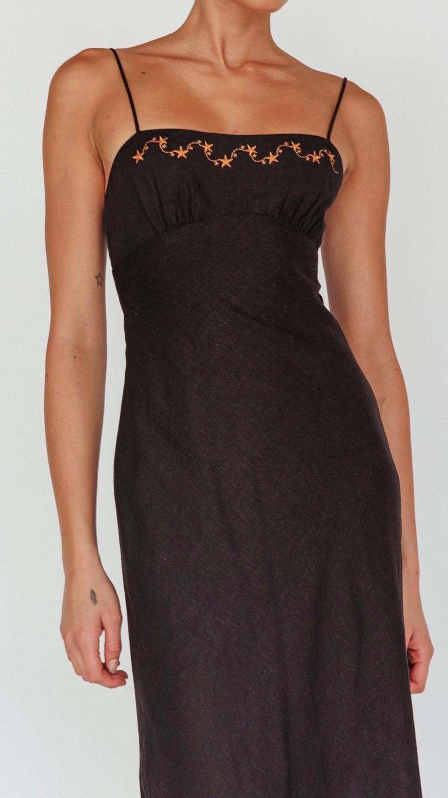 Embroidered Midi Dress
