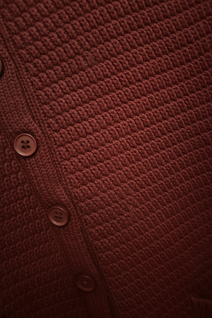 Merlot Knit Button Vest