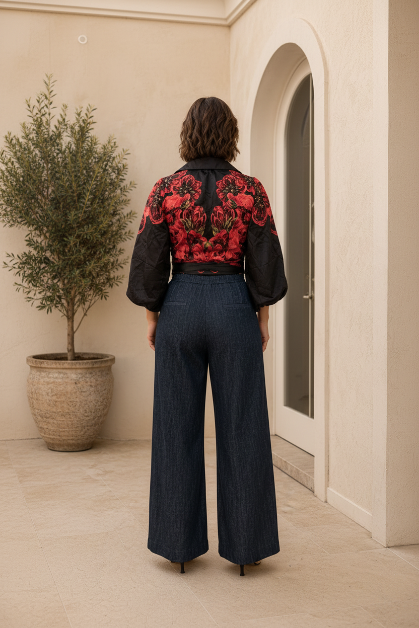 Shani Satin Wrap Top