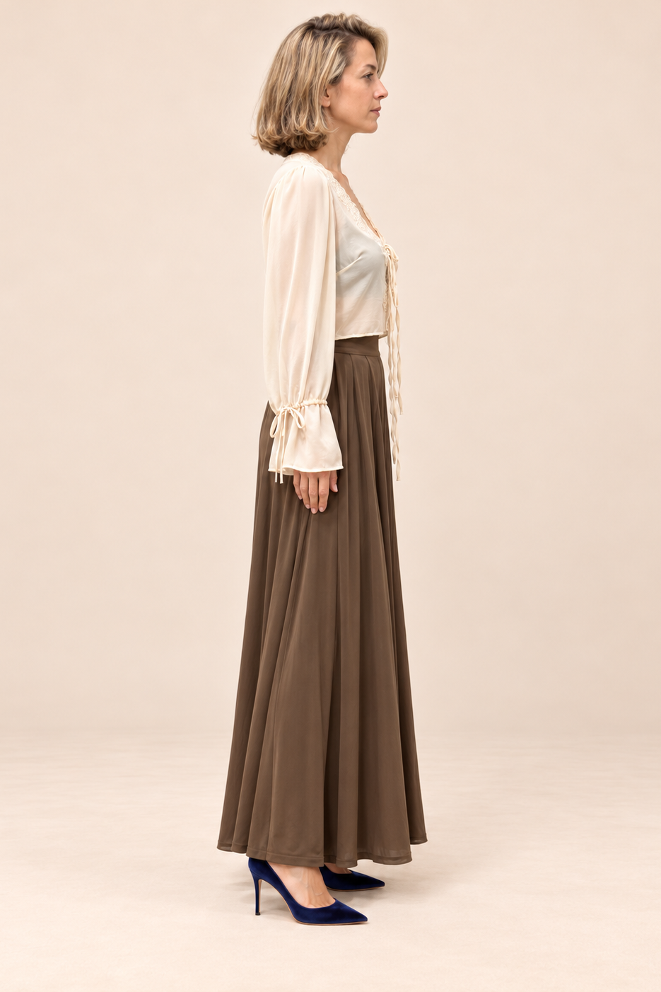 Amélie Lace Tie Blouse