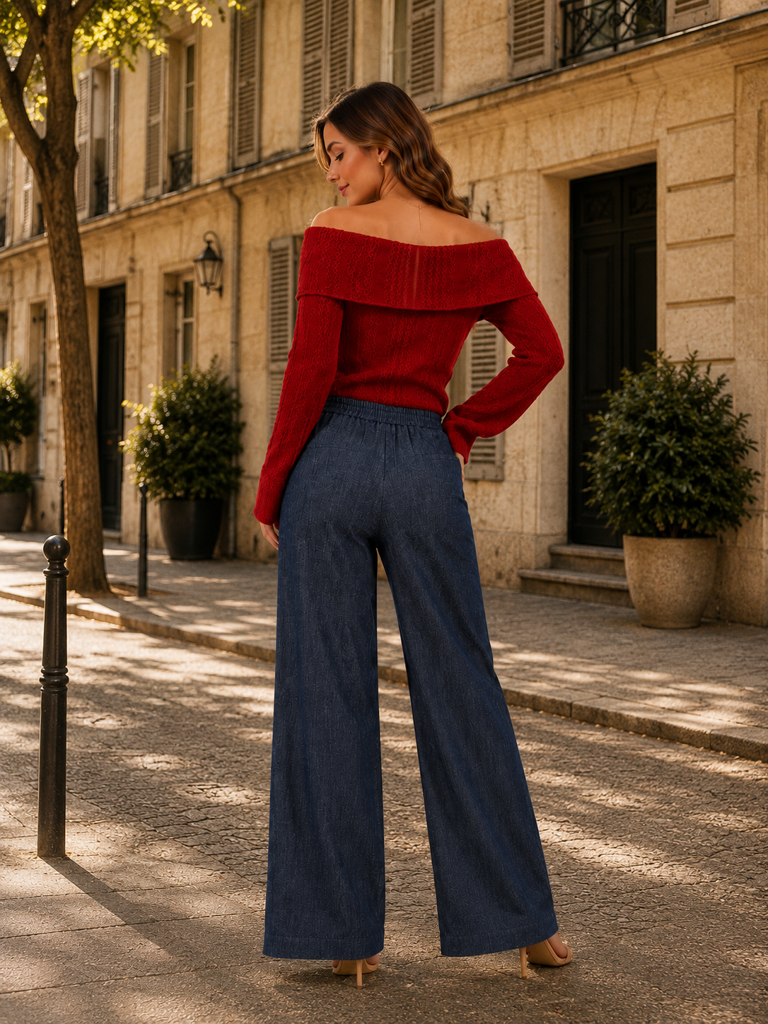 Ruby Off-Shoulder Cable Knit Top