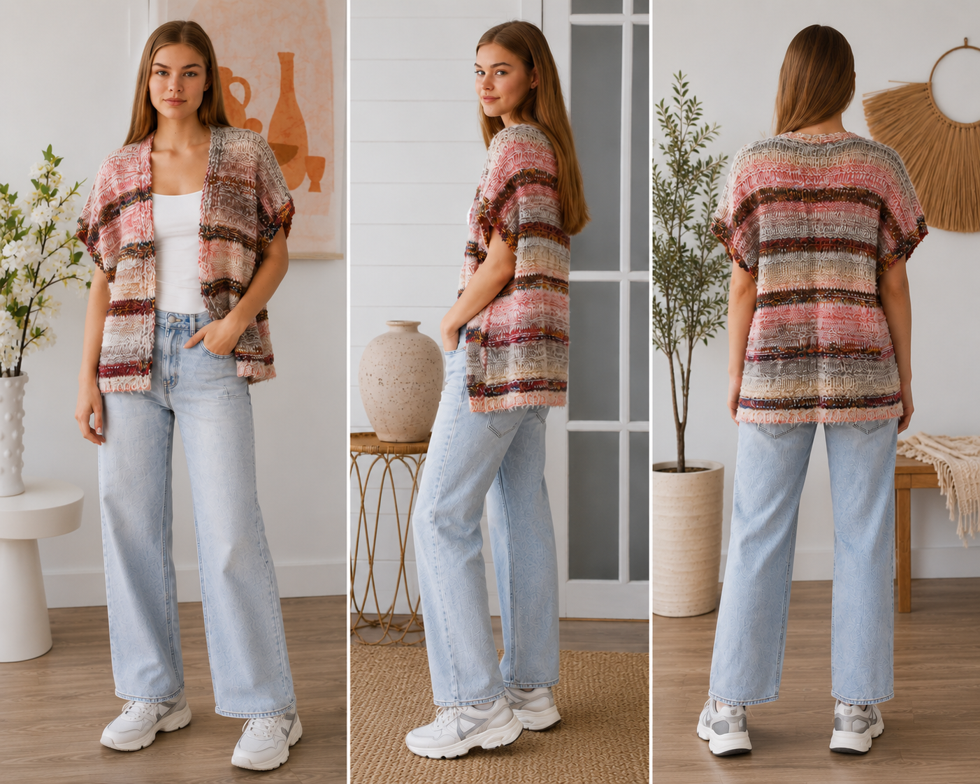 Sunset Stripe Knit Cardigan