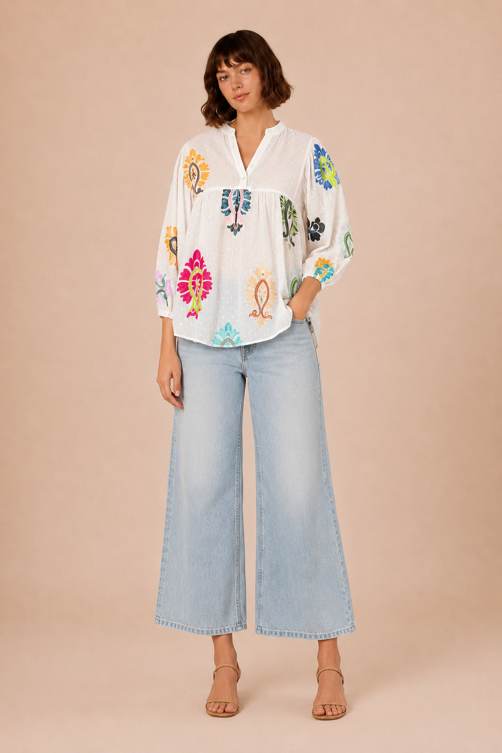 Artisan Bloom Blouse - front view