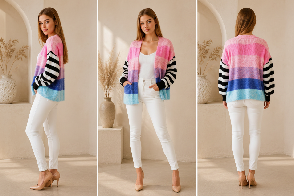 Candy Stripe Luxe Cardigan