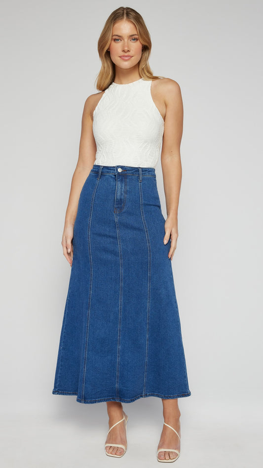 Textured White Sleeveless Top