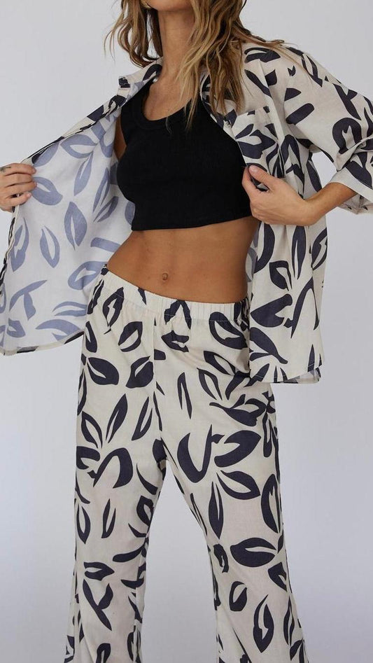 Bold Print Shirt and Pant Set