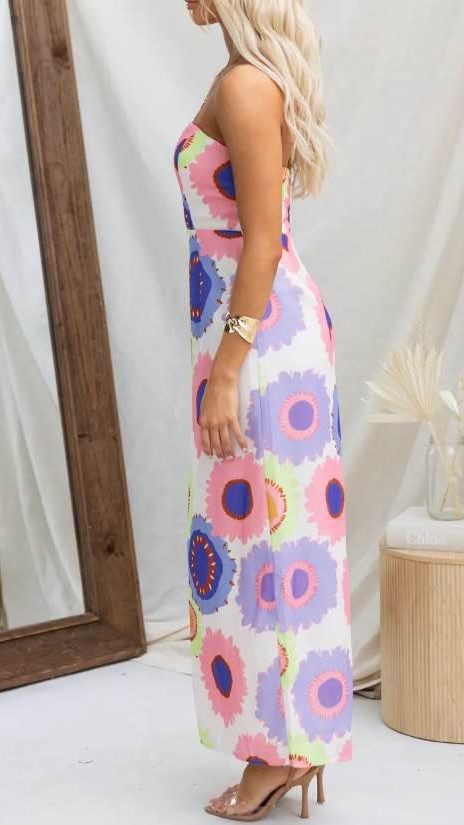 Vibrant Floral Maxi Dress Stapless