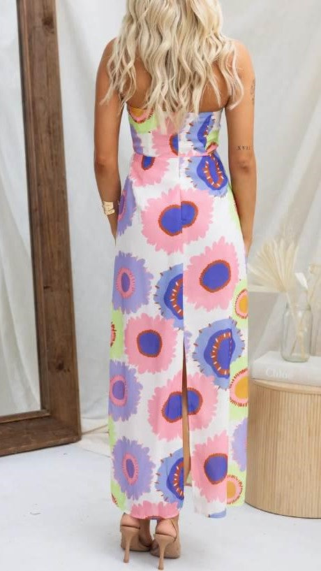 Vibrant Floral Maxi Dress Stapless