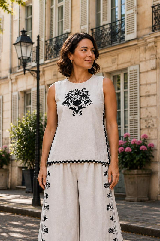 Emily Linen Sleeveless Top