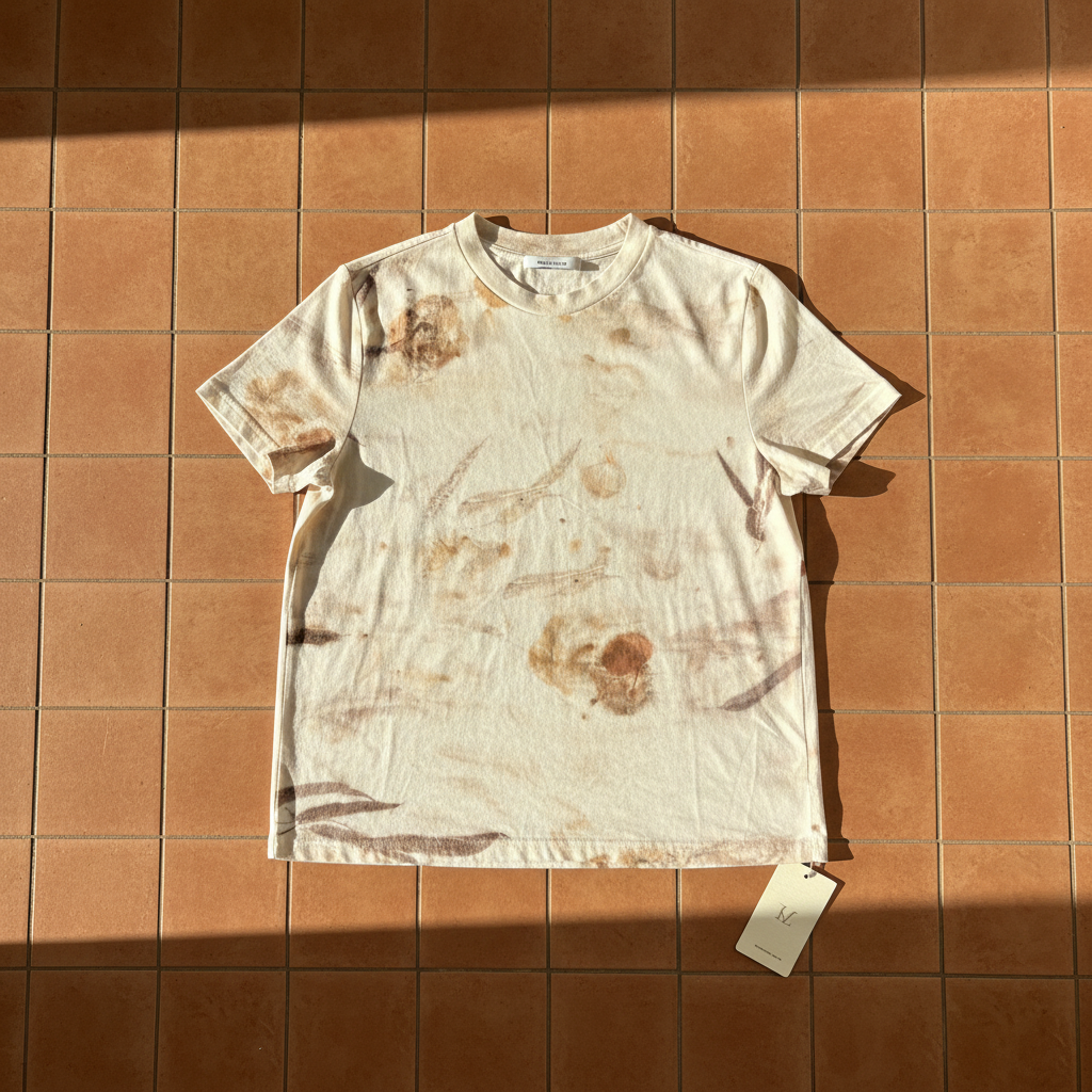Botanical Tee — Terracotta Flat Lay
