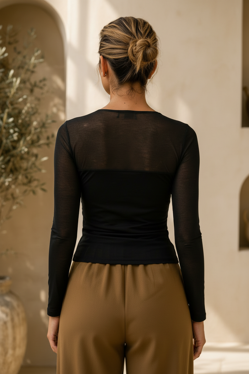 Mania Black Top - Back